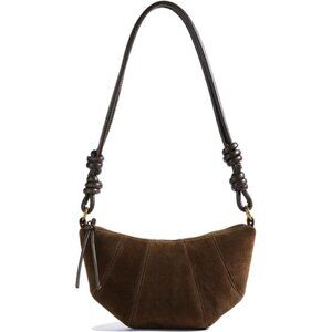 Chic Brown Suede Shoulder Bag